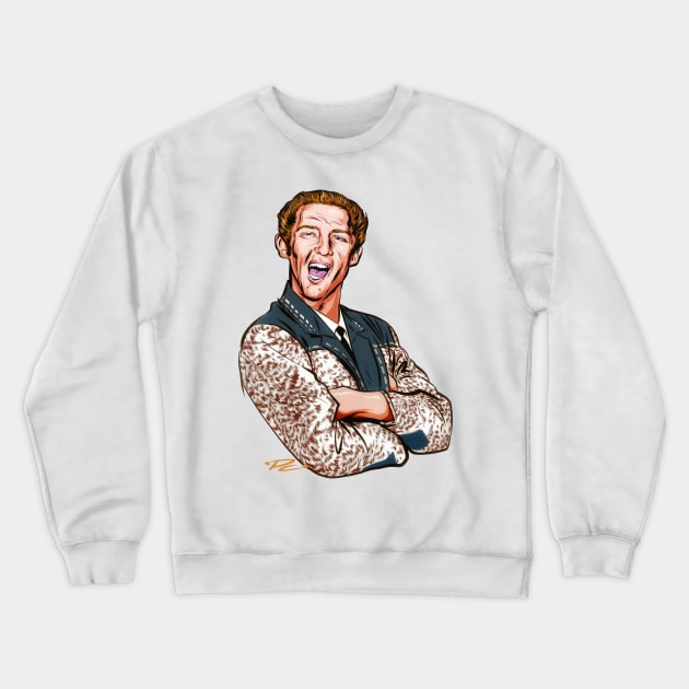 Jerry Lee Lewis - An illustration by Paul Cemmick Crewneck Sweatshirt by PLAYDIGITAL2020